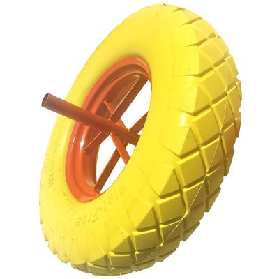 Roue de brouette increvable 390 mm ext - Axe 20 mm - caoutchouc, metal