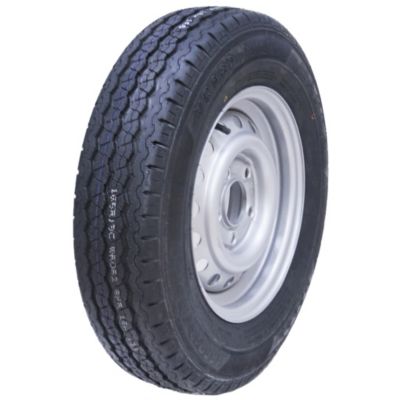 Roue de remorque 165R13C à 5 boulons, entraxe 112 mm, avec pneu Wanda WR082, charge maximale 670 kg