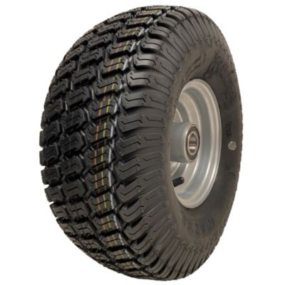 Roue de tondeuse à gazon 15x6.00-6, pneu Wanda 4 plis P332, jante en acier, roulements de 25 mm