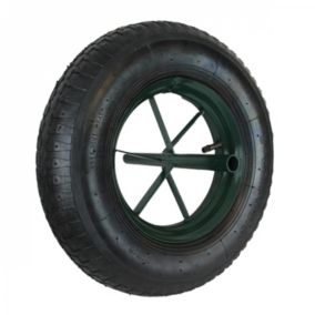 Roue gonflable pour brouette 36.5 x 8  cm - Axe 20 mm - Linxor