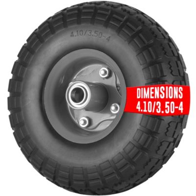 Roue Increvable 26 cm avec Axe Déporté et Alésage 20 mm - Durable pour Diable et Chariot - max 130 kg