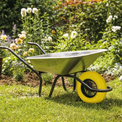 Roue increvable pour brouette 38 x 9 cm - Axe 20 mm - Linxor