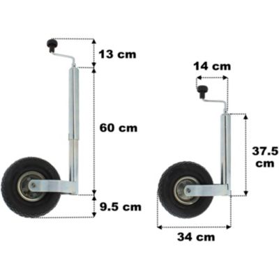 Roue jockey 48 mm avec collier de fixation - Charge 150 kg GT Market