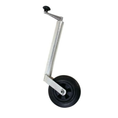 Roue jockey remorque 160 mm tube 35 mm réglable charge 80 kg maniable et compacte
