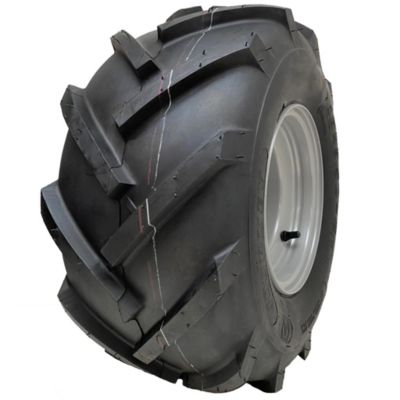 Roue P328 à centre ouvert, pneu 18x9,50-8 monté sur jante, rotovator à crampons, 4 goujons, entraxe de 100 mm