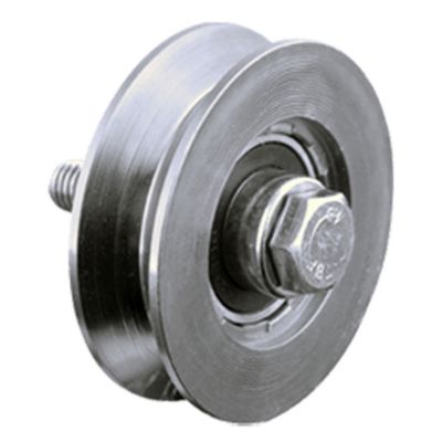 Roue à rainure en V de 100 mm avec 1 roulement à billes
