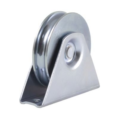 Roue à rainure ronde de 100 mm sur support fixe