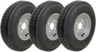 Roues de remorque 4.80/4.00-8 homologuées pour la route, haute vitesse, jante 6 plis, entraxe 100 mm (jeu de 3)