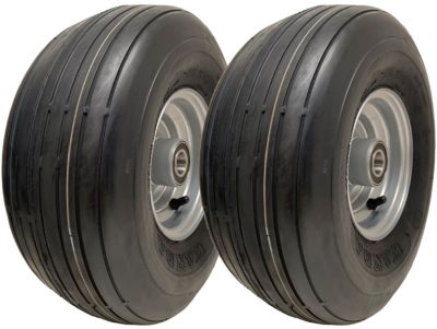 Roues pour tondeuse à gazon 15x6.00-6 à nervures multiples, pneus 6 plis P508, jantes avec roulements de 20 mm (lot de 2)