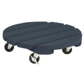 Roul Bac Anthracite ø40 cm avec Roulettes