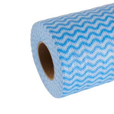 Rouleau 30 chiffons multi-usages jetables bleu L.37 x l.22cm