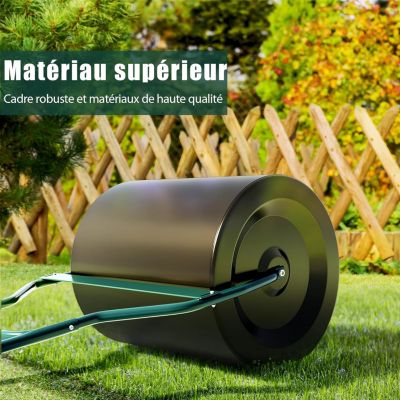 Rouleau à gazon Noir 63 cm 50 L DIOCHE7842689757973 - Jardin