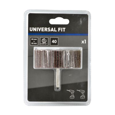 Rouleau abrasif Universal pour perceuse 80 x 30 mm, Grain 40