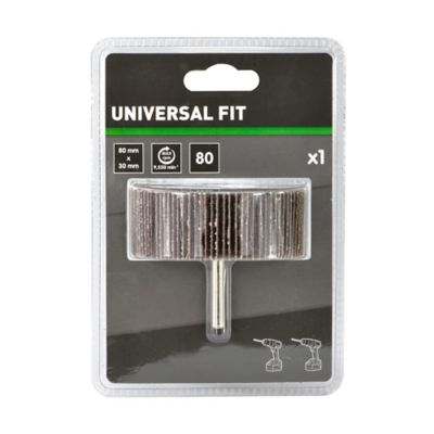Rouleau abrasif Universal pour perceuse 80 x 30 mm, Grain 80