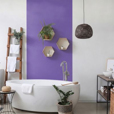 Rouleau adhésif décoratif Vinyle au Mètre - Sticker Lavable Imperméable Mur Cuisine Meubles - 60cmx50m - Lavande