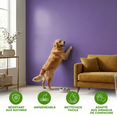 Rouleau adhésif décoratif Vinyle au Mètre - Sticker Lavable Imperméable Mur Cuisine Meubles - 60cmx50m - Lavande