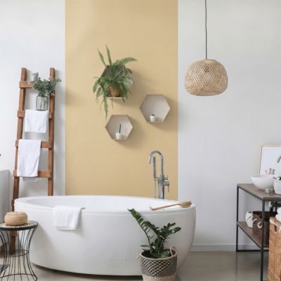 Rouleau adhésif décoratif Vinyle au Mètre - Sticker Lavable Imperméable Mur Cuisine Meubles - 60cmx6m - Sable