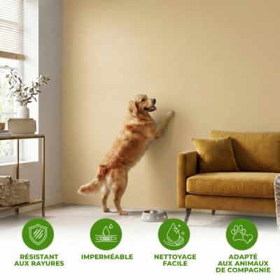 Rouleau adhésif décoratif Vinyle au Mètre - Sticker Lavable Imperméable Mur Cuisine Meubles - 60cmx6m - Sable