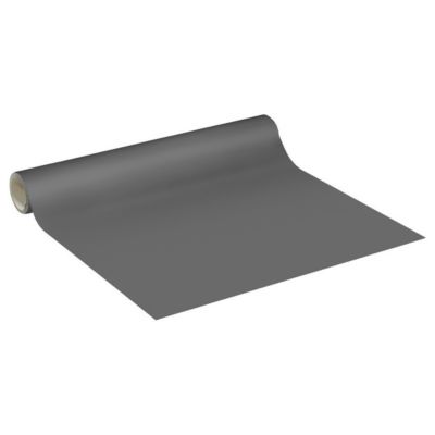 Rouleau adhésif décoratif Vinyle au Mètre - Sticker Lavable Imperméable Mur Cuisine Meubles - 60cmx7m - Gris foncé