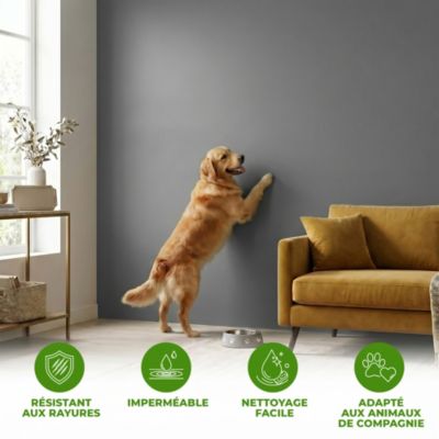 Rouleau adhésif décoratif Vinyle au Mètre - Sticker Lavable Imperméable Mur Cuisine Meubles - 60cmx7m - Gris foncé