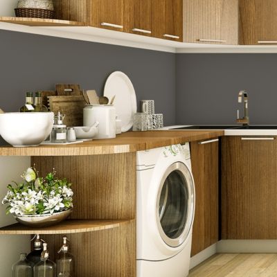 Rouleau adhésif décoratif Vinyle au Mètre - Sticker Lavable Imperméable Mur Cuisine Meubles - 60cmx7m - Gris foncé