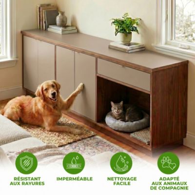 Rouleau adhésif Imperméable Vinyle au Mètre - Sticker Lavable Cuisine Meuble Armoire Porte - 60cmx6m - Taupe