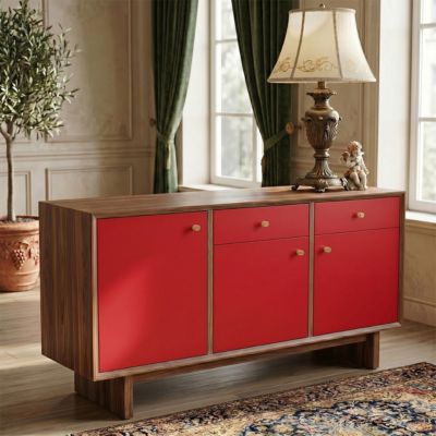 Rouleau adhésif Imperméable Vinyle au Mètre - Sticker Lavable Cuisine Meuble Armoire Porte - 60cmx8m - Rouge cerise