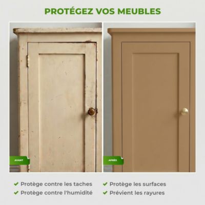 Rouleau adhésif Imperméable Vinyle au Mètre - Sticker Lavable Cuisine Meuble Armoire Porte - 60cmx9m - Cuivre