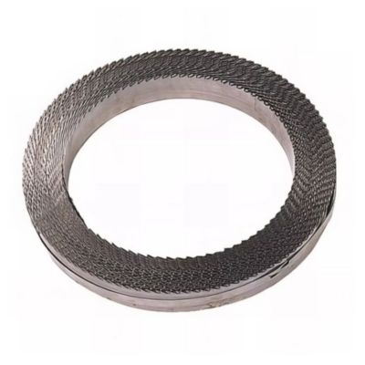 Rouleau de 50 M Lame de Scie à Ruban Bois 15 x 0,4 x Z6 mm - Denté, Avoyé, Affûté - Acier C75 - Diamwood