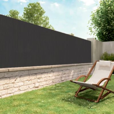 Rouleau de brise vue occultant pour jardin - 1,20 x 10 m - Gris - Linxor
