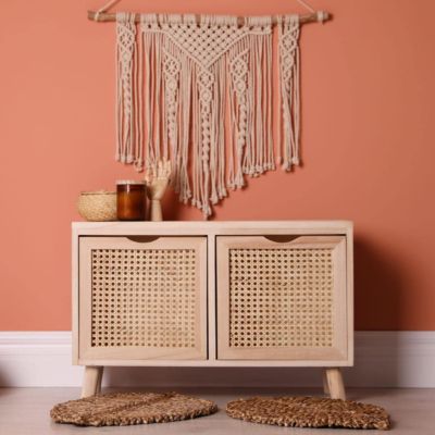 Rouleau de cannage en rotin tissé main 8 brins 150 X 50 cm