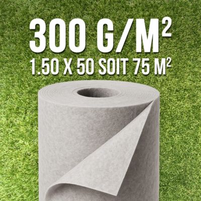 Rouleau de Geotextile 300grs 1.5Mx50ML soit 75M2 MP