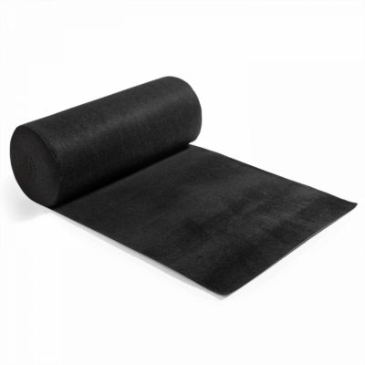 Rouleau de moquette 1 x 2,50 m noir  Oviala