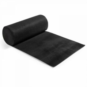 Rouleau de moquette 2 x 2,50 m noir  Oviala