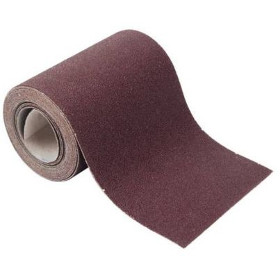 Rouleau de papier abrasif 115 mm x 4 m, grain 120, bande auto-agrippante, corindon