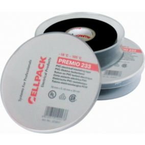 Rouleau de ruban adhésif 19mm x 20m - Noir - CellPack
