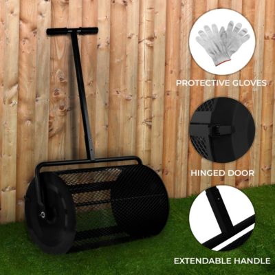 Rouleau Epandeur à Compost 80 L - Noir