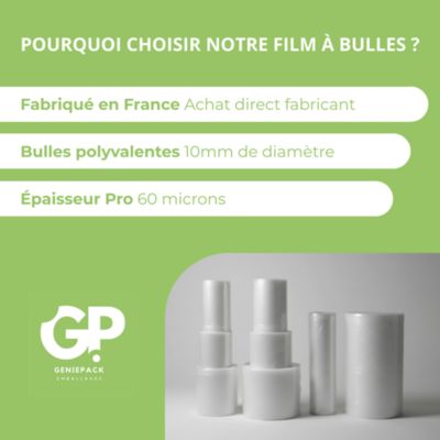 Rouleau Papier Bulle 100 M X 1 M – Film à Bulles Protection & Déménagement Robuste Et 100% Recyclable CBJ Emballages