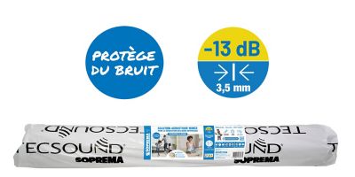 Rouleau isolant mince phonique Soprema Tecsound 122 x 260 cm (vendu au rouleau)