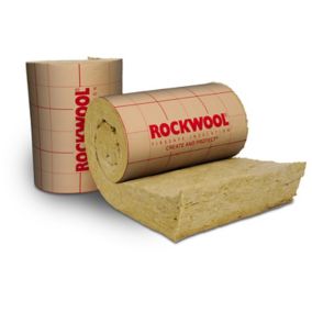 Rouleau laine de roche Rockwool Easyrock - 0,6 x 2,20 m ép.200 mm - Lot de 2 rouleaux