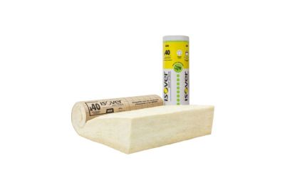Rouleau laine de verre Isover IBR kraft - 1,2 x 2 m ép.400 mm (vendu au rouleau)