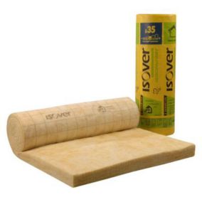 Rouleau laine de verre Isover Isoconfort 35 nu - 1,2 x 7 m ép.80 mm (vendu au rouleau)