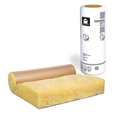 Image principale de Rouleau laine de verre kraft Supralaine - 1,2 x 3,5 m ép.240 mm R. 6 m²K/W (vendu au rouleau)