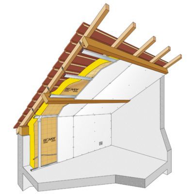 Rouleau laine de verre kraft Supralaine - 1,2 x 5,4 m ép.200 mm R. 5 m²K/W (vendu au rouleau)