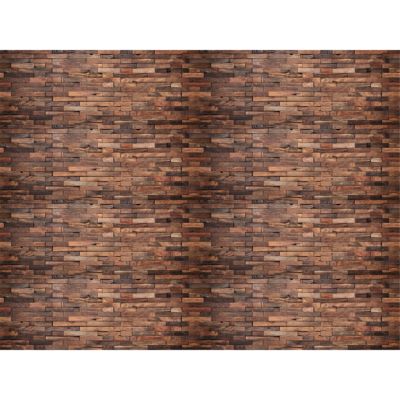 Rouleau revêtement adhésif vinyle au mètre - Sticker mural tête de lit - BOIS BRUN VINTAGE - 120x160cm