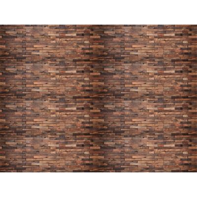 Rouleau revêtement adhésif vinyle au mètre - Sticker mural tête de lit - BOIS BRUN VINTAGE - 120x160cm