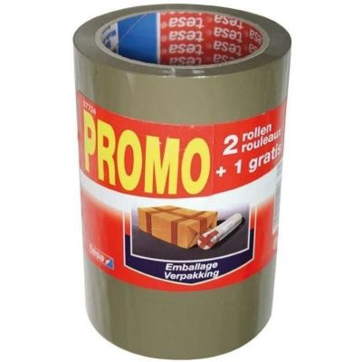Rouleaux adhésifs - TESA - Lot de 3 - 66 m x 50 mm - Qualité professionnelle - Idéal pour emballage