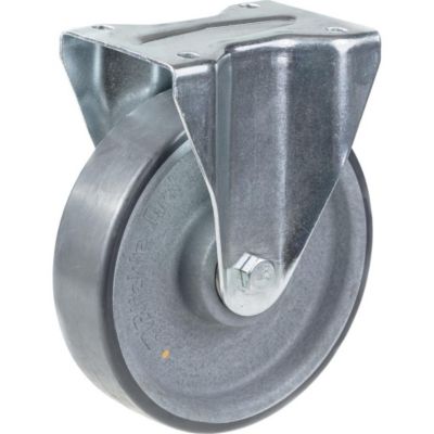 Roulette fixe de 160 mm en polyuréthane thermoplastique gris conducteur d'électricité