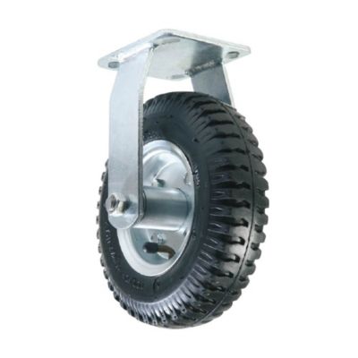 Roulette fixe gonflable diam 22 cm - max120 kg, platine 10x11,4 cm roue caoutchouc et aciers