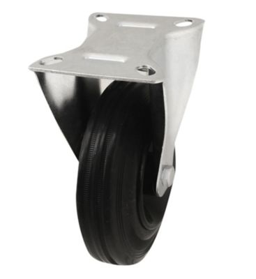 Roulette fixe noire ø12.5 cm, charge max 100 kg